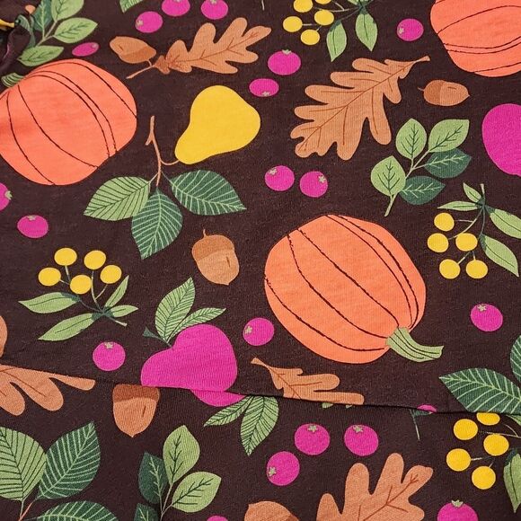 Girls Thanksgiving Fall Autumn Harvest Pumpkins Printed Dress Size XL 14 NEW - Picture 4 of 8